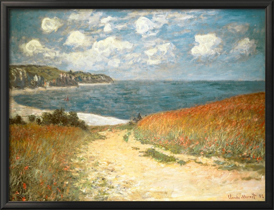 Path Through the Corn at Pourville, c.1882 - Claude Monet Paintings